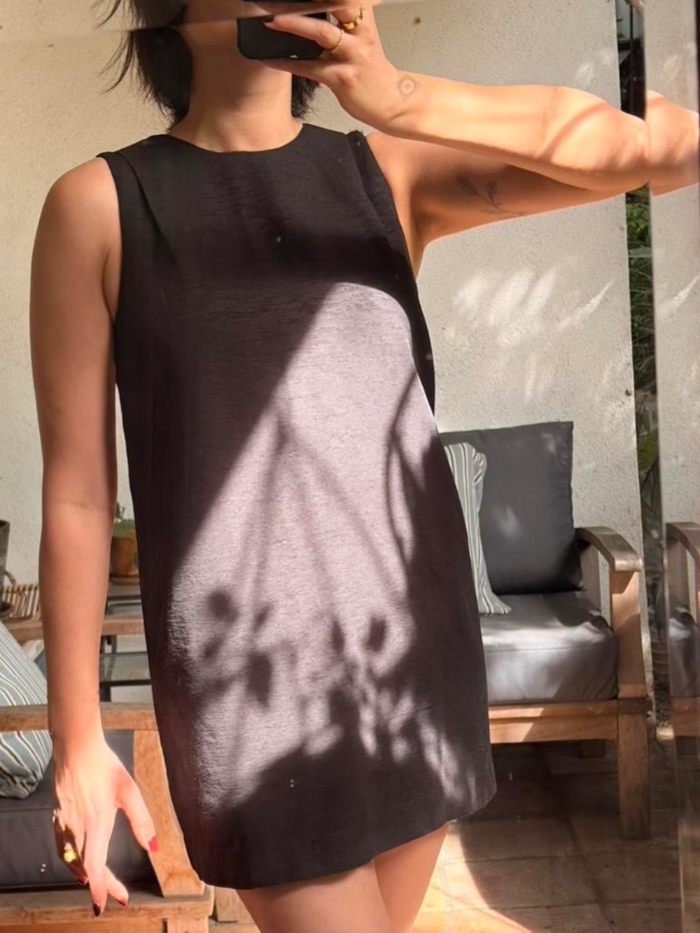 & Other Stories black mini shift dress
